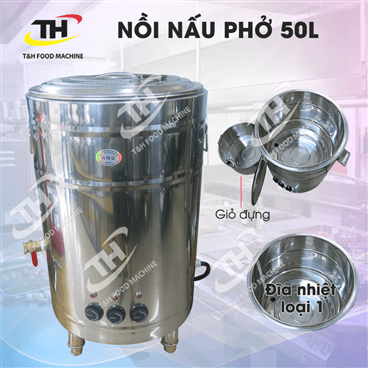 Nồi Nấu Phở Điện 50 LÍT Sử Dụng Công Nghệ Mâm Nhiệt